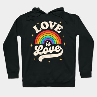 LGBTQ Love Is Love Gay Pride LGBT Ally  Flag Hoodie